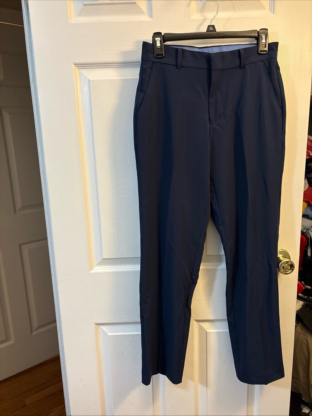 Izod Men's Dark Navy Dress Pants - Straight Leg